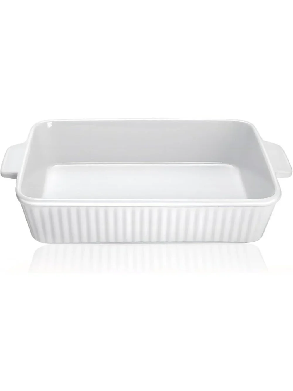 Large 9x13 Ceramic Casserole Dish with Handles - Oven Safe Baking Pan for